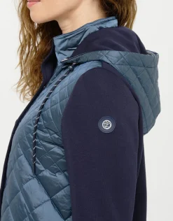 Hot Veste bi-matière marine Casual|Vestes