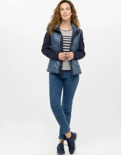 Hot Veste bi-matière marine Casual|Vestes