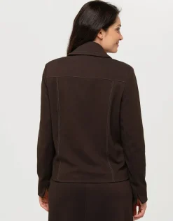 Online Veste bi-matière marron Habillées|Vestes