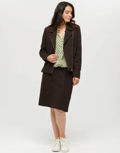 Online Veste bi-matière marron Habillées|Vestes