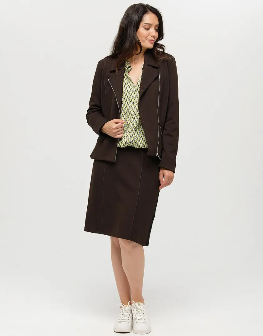Online Veste bi-matière marron Habillées|Vestes