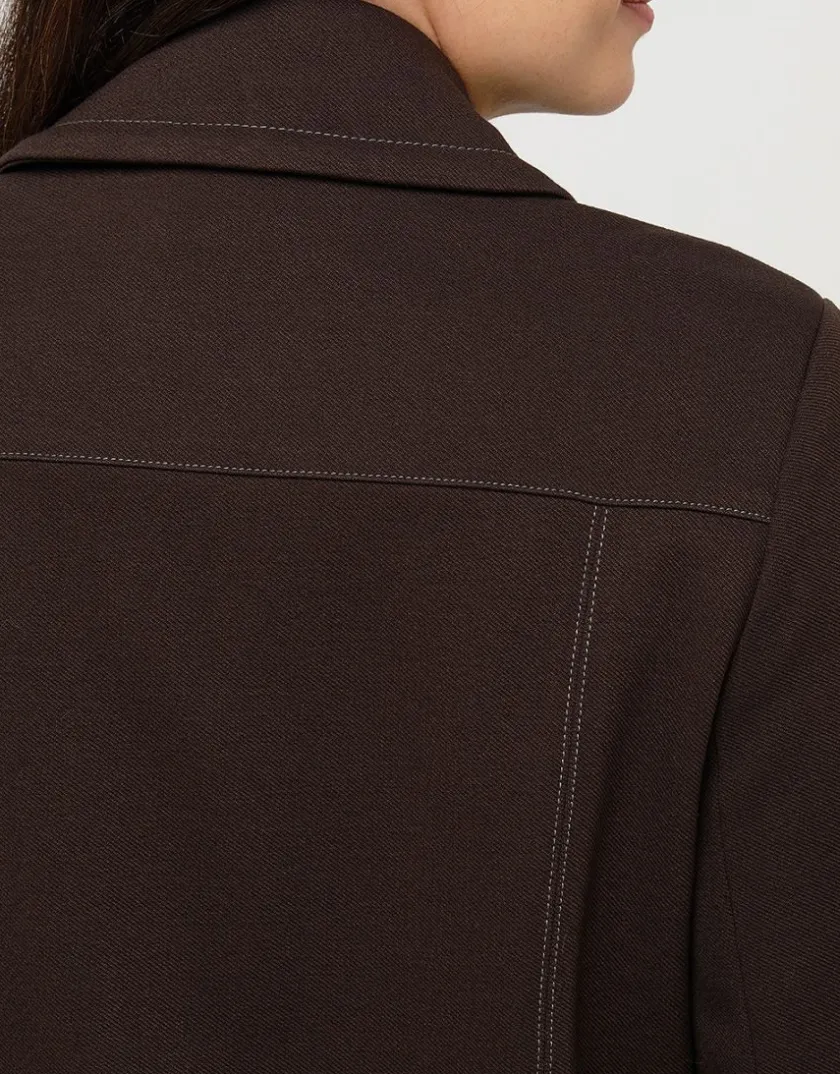 Online Veste bi-matière marron Habillées|Vestes