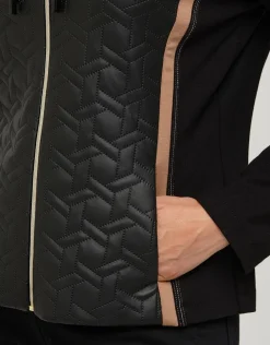 Fashion Veste bi-matière noir Casual|Vestes