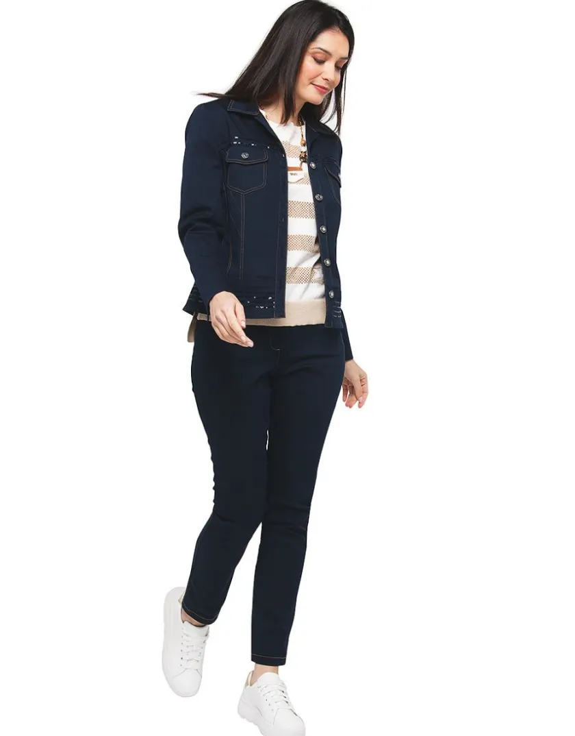 Hot Veste bleu denim Casual|Vestes