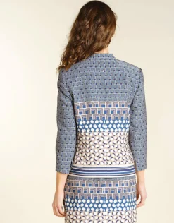 Outlet Veste bleue géométrique Habillées|Vestes