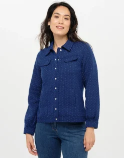 Online Veste boutonnée bleu Casual|Vestes