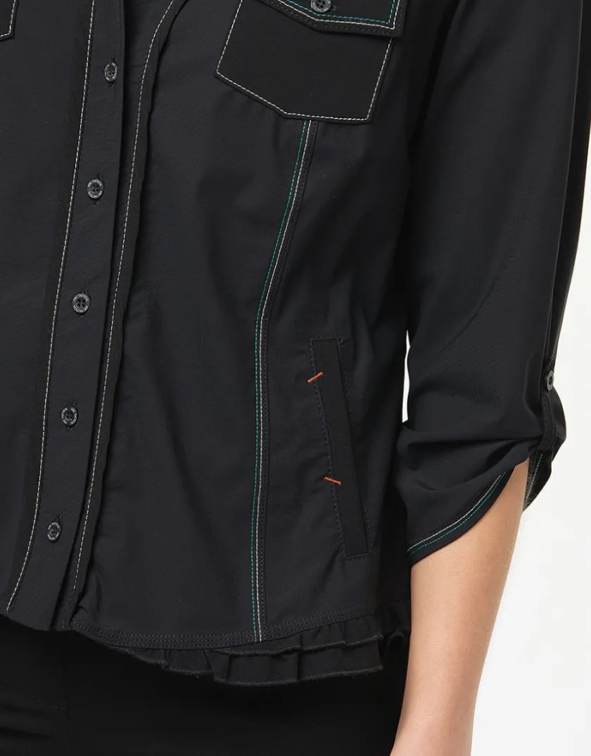 New Veste chemise noire Habillées|Vestes