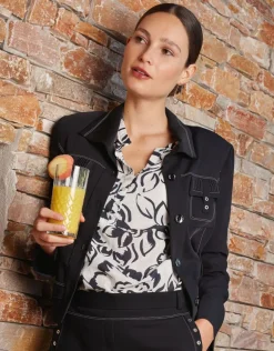 New Veste chemise noire Habillées|Vestes