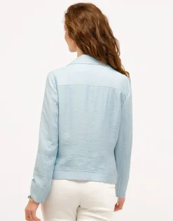 Hot Veste chic bleu ciel Habillées|Vestes
