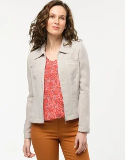 Online Veste chic courte beige Habillées|Vestes