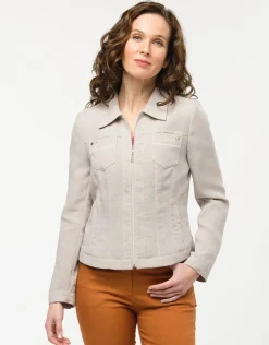 Online Veste chic courte beige Habillées|Vestes