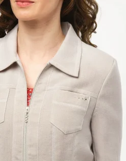 Online Veste chic courte beige Habillées|Vestes