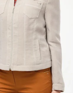 Online Veste chic courte beige Habillées|Vestes