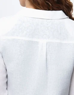 Hot Veste chic lin blanc Habillées|Vestes