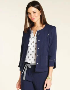 New Veste chic marine Habillées|Vestes
