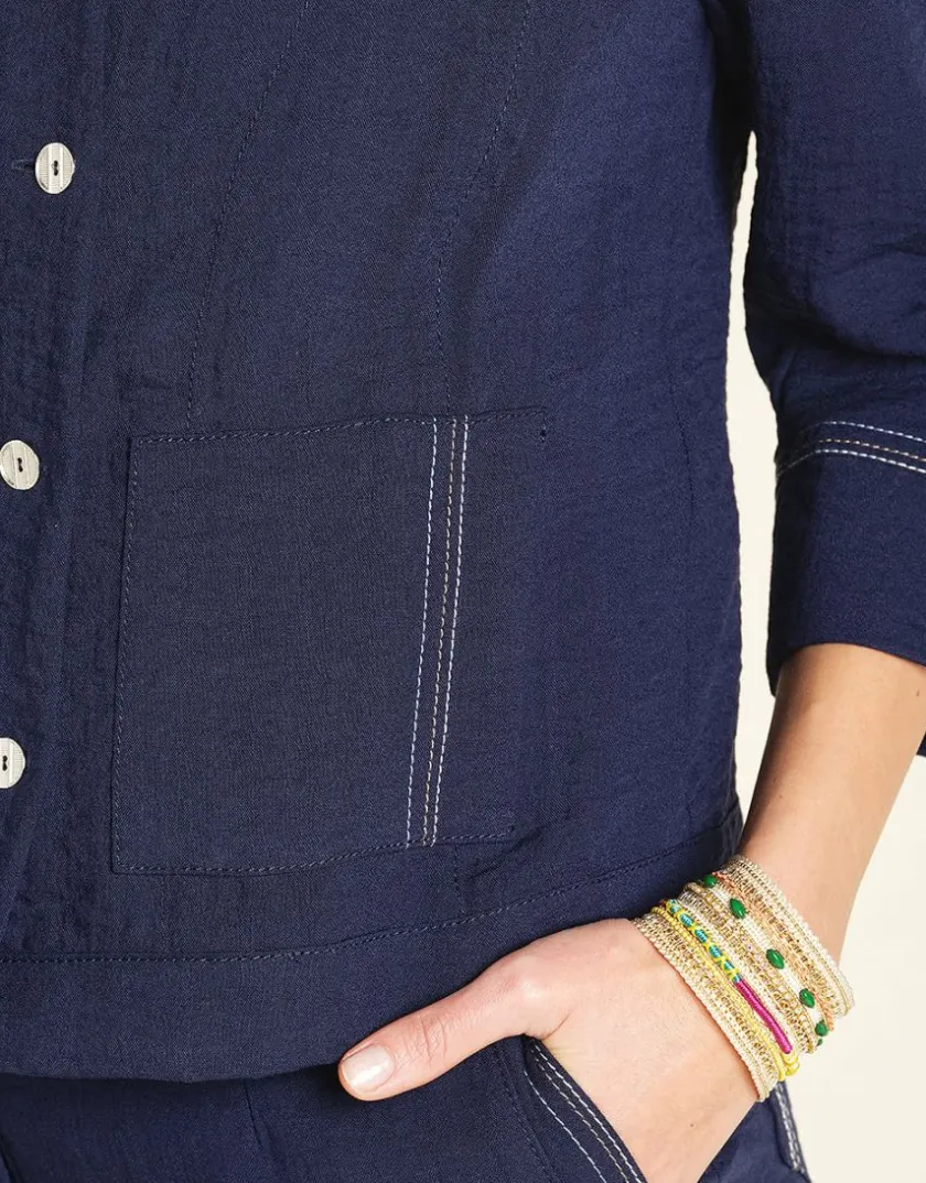 New Veste chic marine Habillées|Vestes