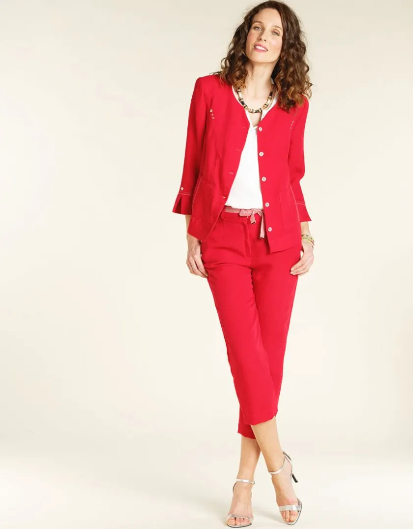 New Veste chic rouge Habillées|Vestes