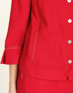 New Veste chic rouge Habillées|Vestes