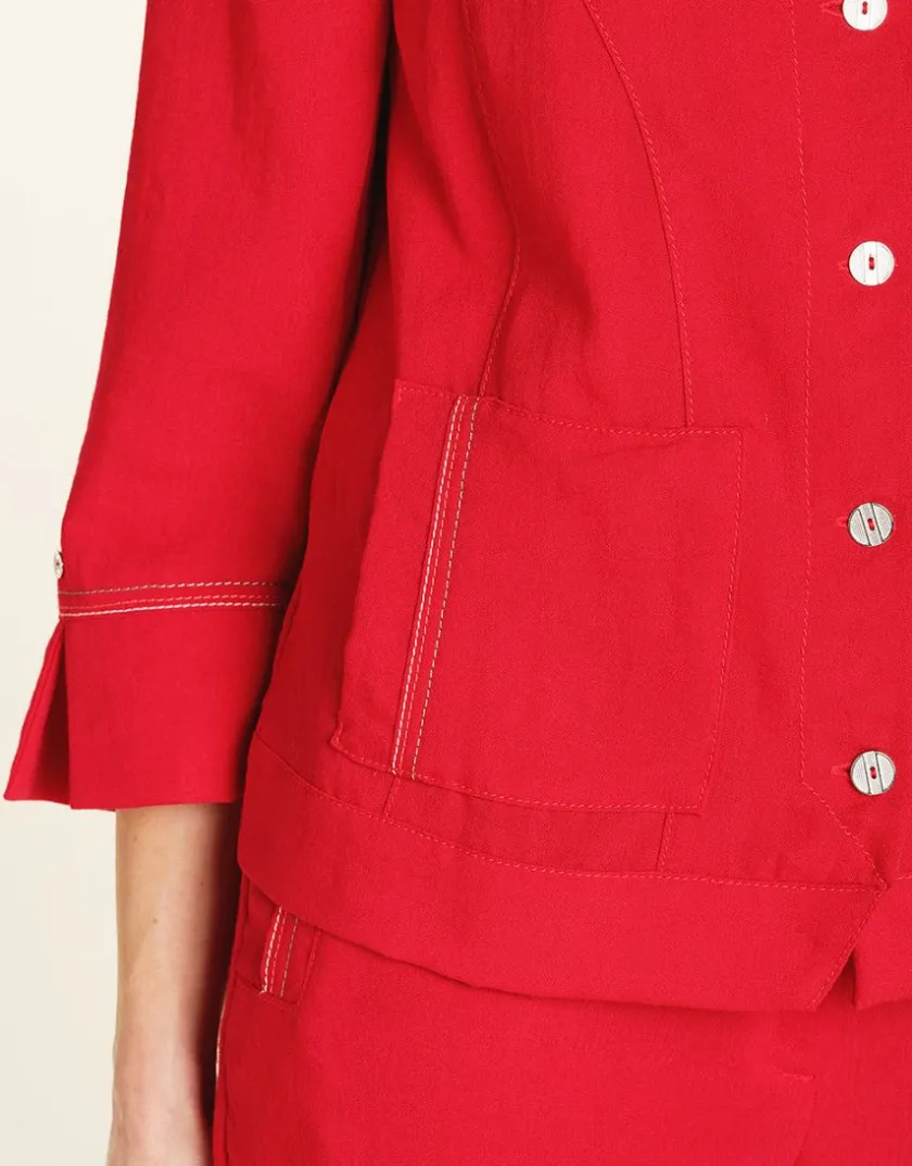 New Veste chic rouge Habillées|Vestes