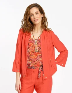 Sale Veste chic rouge légère Habillées|Vestes