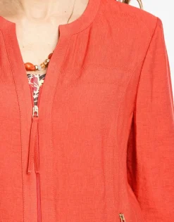 Sale Veste chic rouge légère Habillées|Vestes