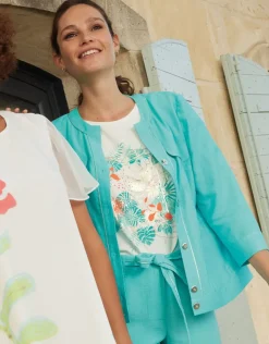 Discount Veste chic turquoise Habillées|Vestes