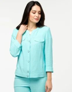 Discount Veste chic turquoise Habillées|Vestes