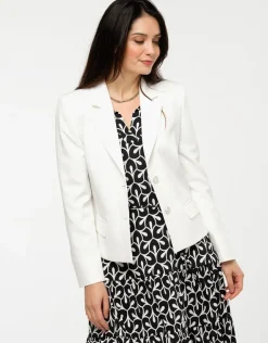 Best Veste col tailleur écru Habillées|Vestes
