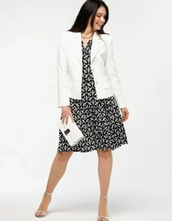 Best Veste col tailleur écru Habillées|Vestes