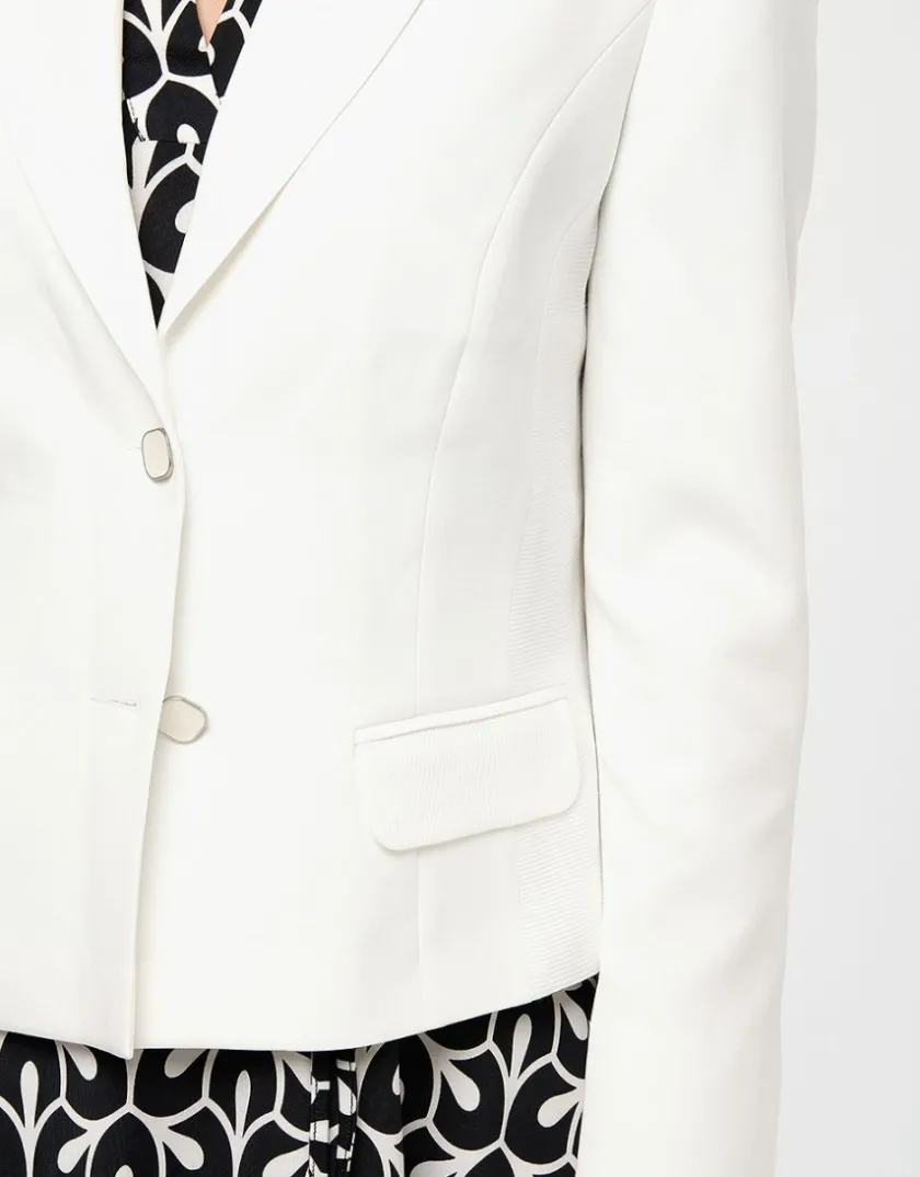 Best Veste col tailleur écru Habillées|Vestes