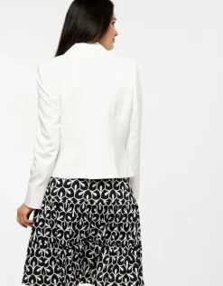 Best Veste col tailleur écru Habillées|Vestes