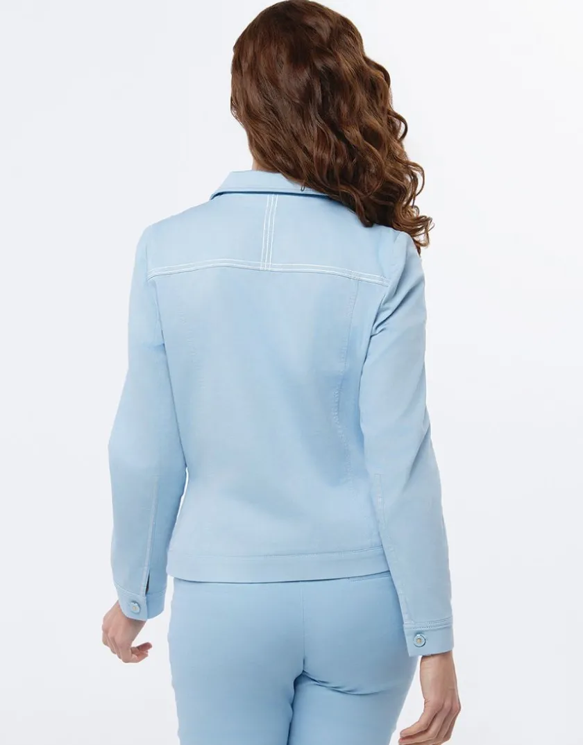 New Veste coton bleu ciel Vestes|Casual