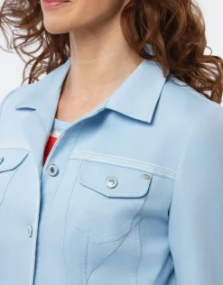New Veste coton bleu ciel Vestes|Casual