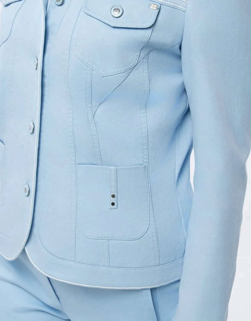 New Veste coton bleu ciel Vestes|Casual