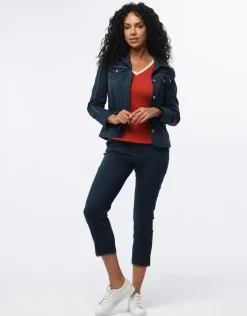 Best Veste coton bleu marine Casual|Vestes