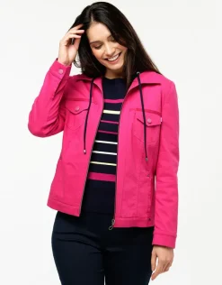 New Veste coton fuchsia Casual|Vestes