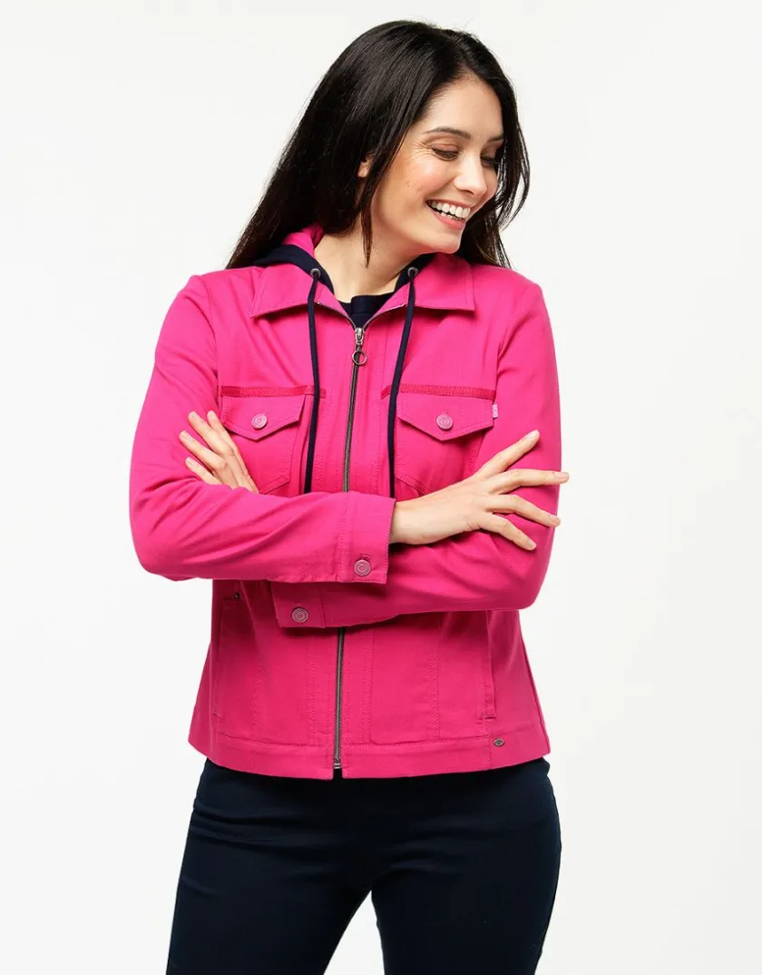 New Veste coton fuchsia Casual|Vestes