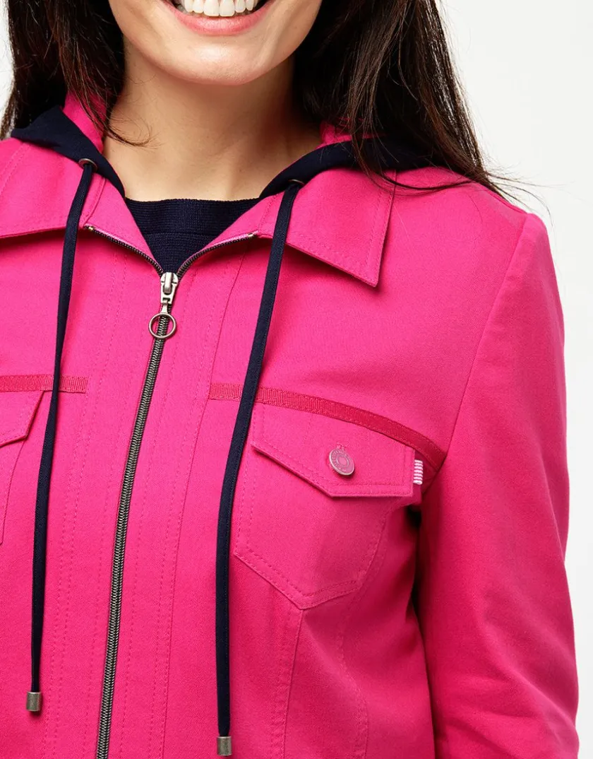 New Veste coton fuchsia Casual|Vestes