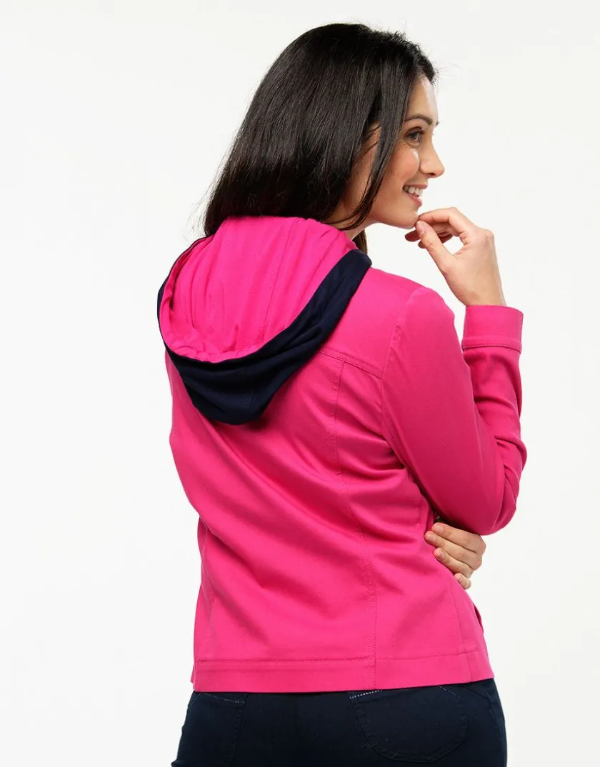 New Veste coton fuchsia Casual|Vestes