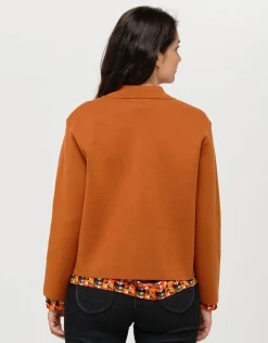 Sale Veste courte maille camel Casual|Vestes
