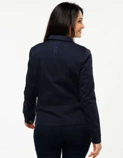 Discount Veste courte marine coton Casual|Vestes