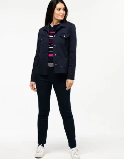 Discount Veste courte marine coton Casual|Vestes