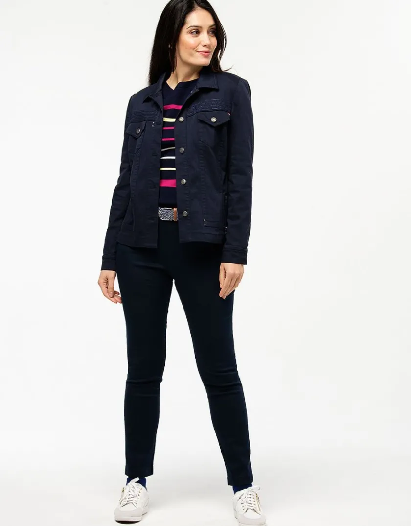 Discount Veste courte marine coton Casual|Vestes