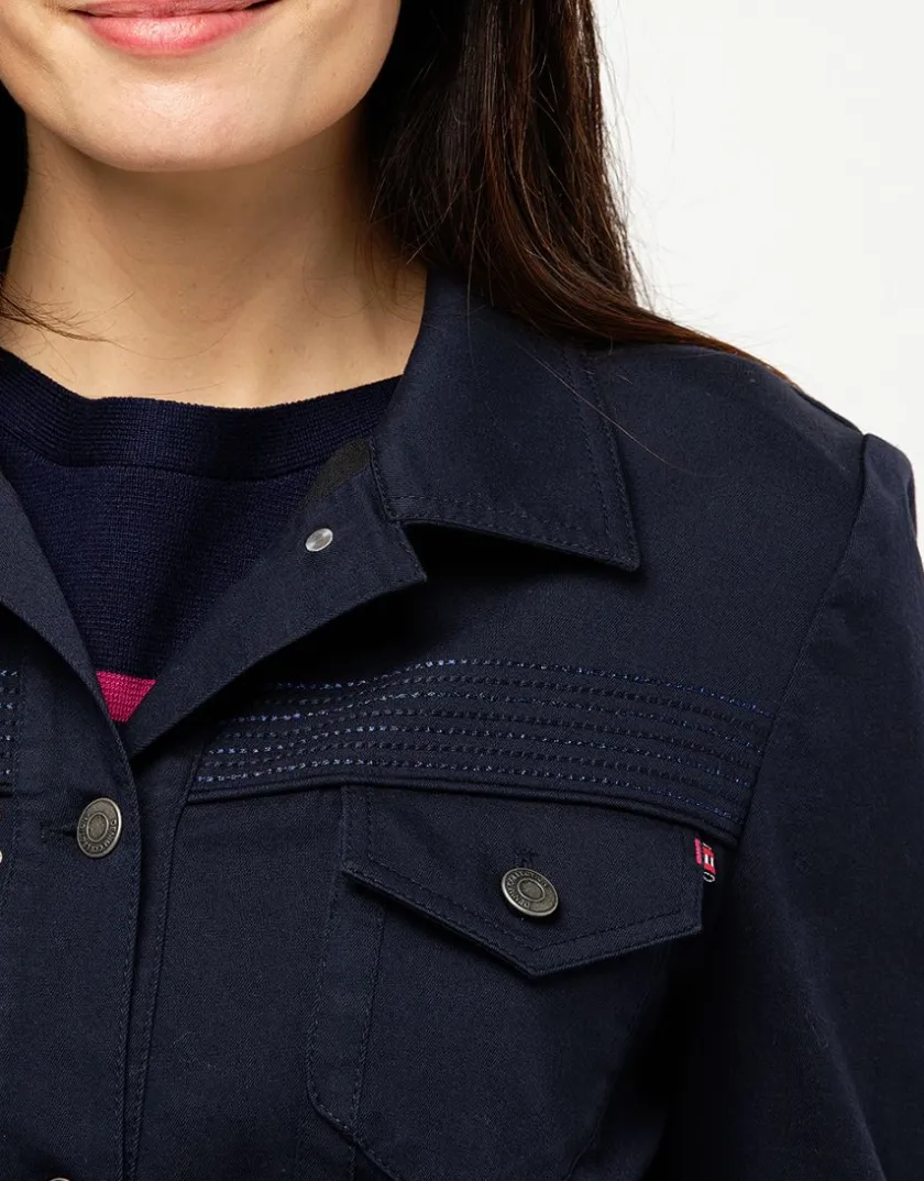 Discount Veste courte marine coton Casual|Vestes