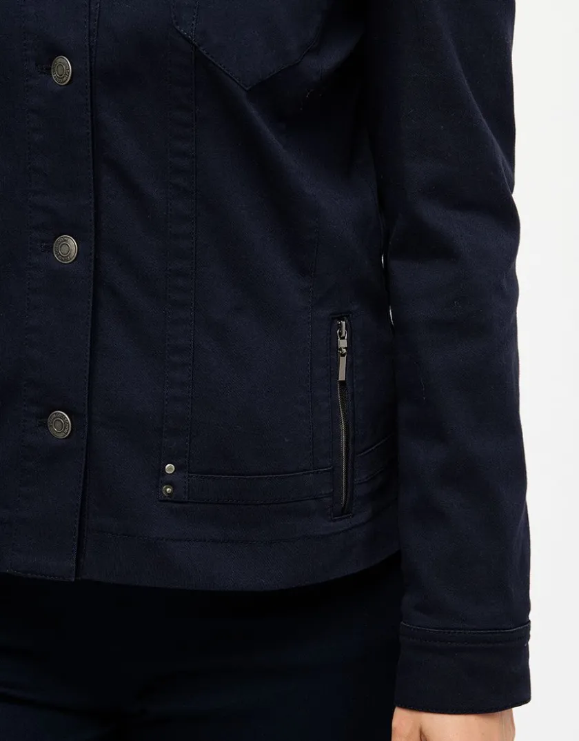 Discount Veste courte marine coton Casual|Vestes