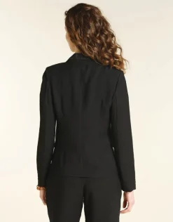 Fashion Veste droite chic noire Habillées|Vestes