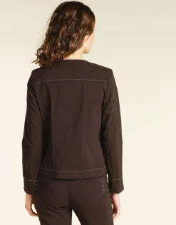 Discount Veste droite marron Habillées|Vestes