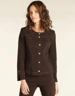 Discount Veste droite marron Habillées|Vestes