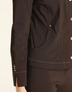 Discount Veste droite marron Habillées|Vestes