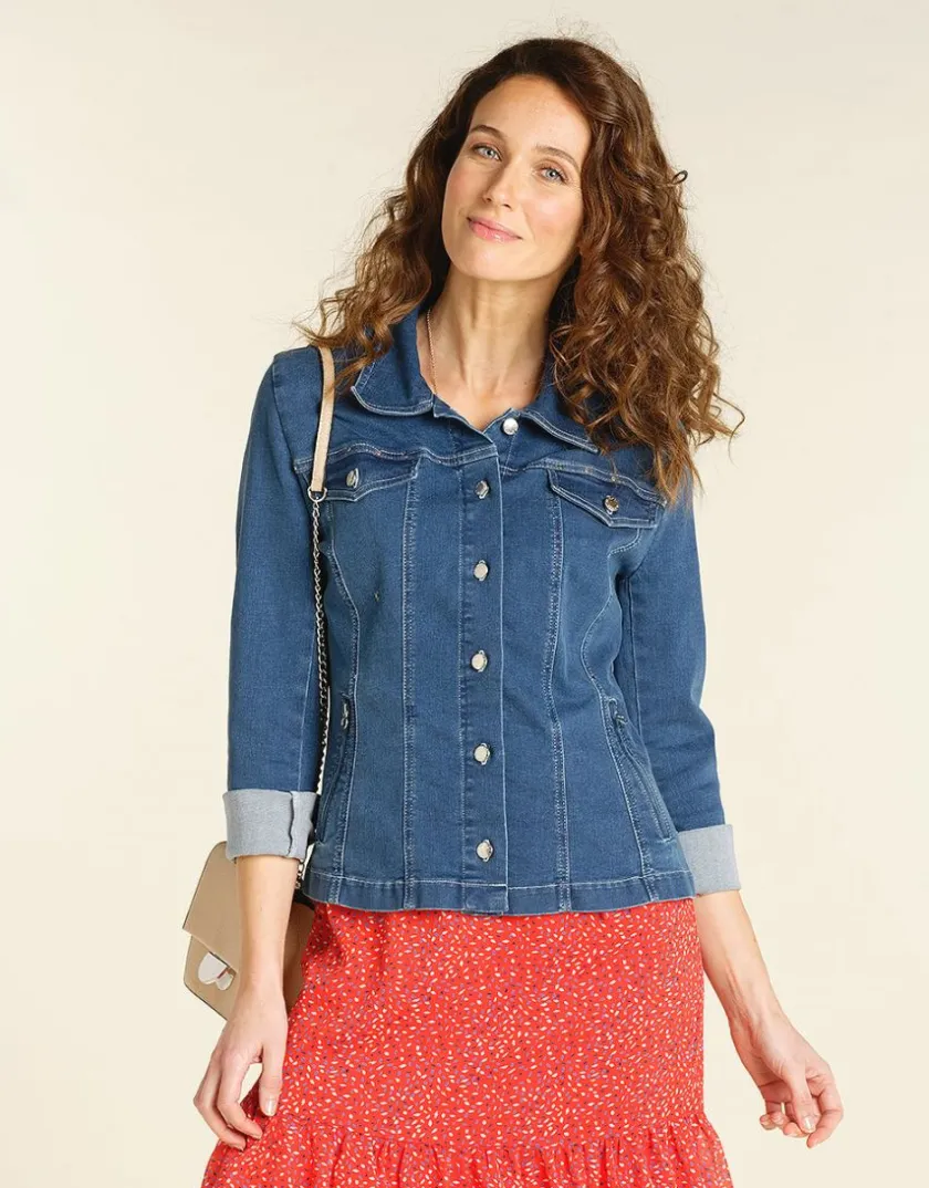 Sale Veste en jean stretch Casual|Vestes